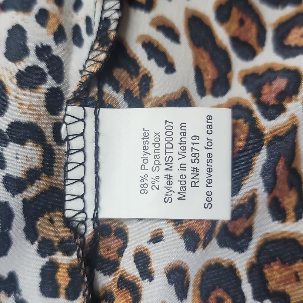 Leopard Print Shirtdress Business Casual Office Wear Resort wear elegant wear - Picture 9 of 9